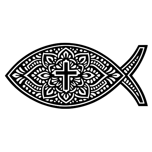 Jesus Fish Mandala - Digital File - XCS Friendly Digital My Custom Designs PDF