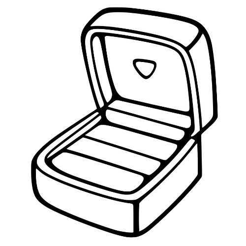 Jewelry Box Outline - Digital File - XCS Friendly Digital My Custom Designs PDF