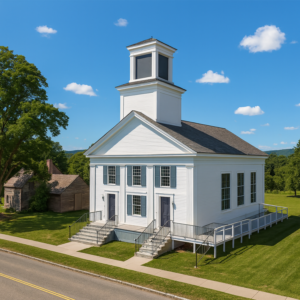 Union Christian Church - President Calvin Coolidge State Historic Site - Vermont United States - Rendered - Digital File Digital My Custom Designs PDF
