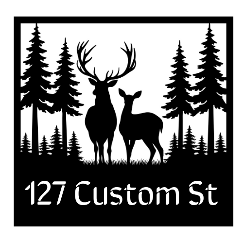 Buck and Doe - Metal Sign / Home Decor - Digital File Digital My Custom Designs ZIP File
