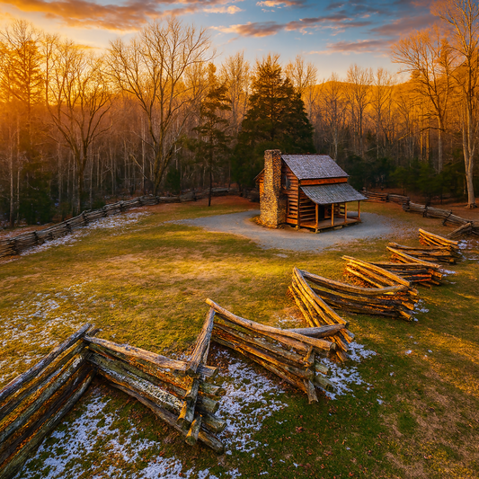 John Oliver Cabin - Great Smoky Mountains National Park - Tennessee United States - Rendered - Digital File Digital My Custom Designs PDF