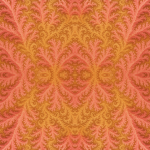 Water and Ocean - Abstract Coral Fractals In Pink And Gold - Pattern - Digital File