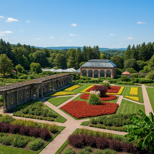 Walled Garden and Conservatory - Biltmore Estate (Asheville) - North Carolina United States - Rendered - Digital File