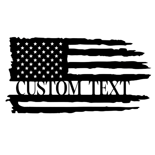 Tattered American Flag - Wall Home Decor - Digital File Digital My Custom Designs ZIP File