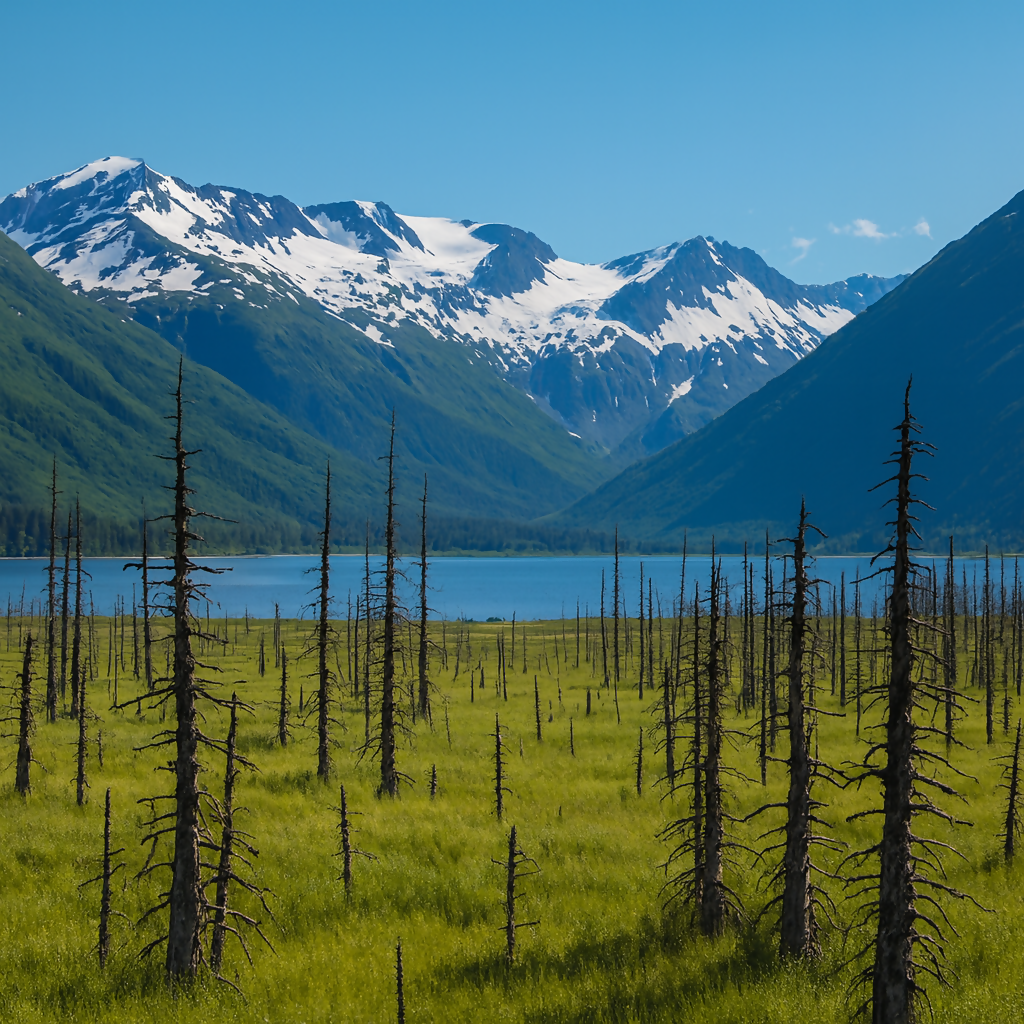 Girdwood Ghost Forest - Seward Highway - Alaska United States - Rendered - Digital File Digital My Custom Designs PDF