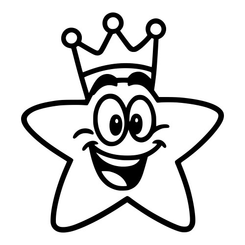 Cartoon Star Smiling - Digital File - XCS Friendly Digital My Custom Designs PDF