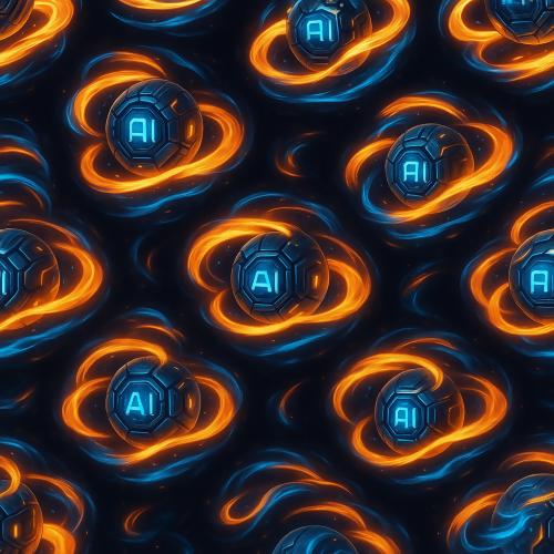 Futuristic & Sci-Fi - Floating AI Cores - Pattern - Digital File Digital My Custom Designs PDF