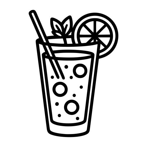 Mocktail Sketch - Digital File - XCS Friendly Digital My Custom Designs PDF