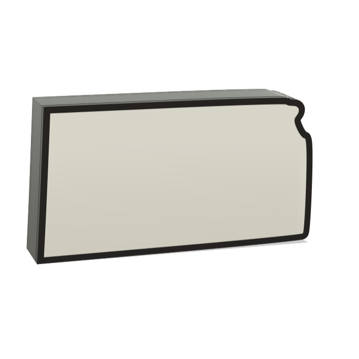 Kansas Wall Lightbox - United States - 3D Print Product My Custom Designs
