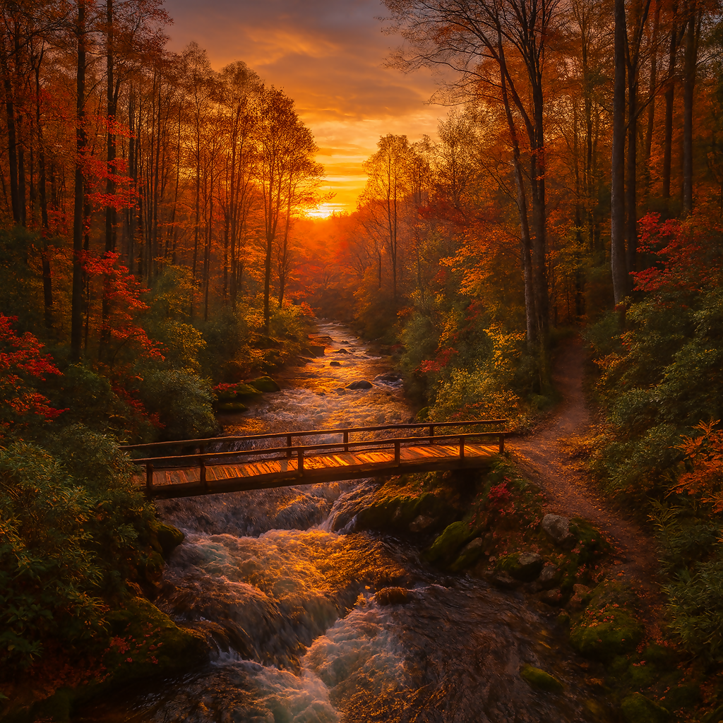Kephart Prong Trail - Great Smoky Mountains National Park - Tennessee United States - Rendered - Digital File Digital My Custom Designs PDF