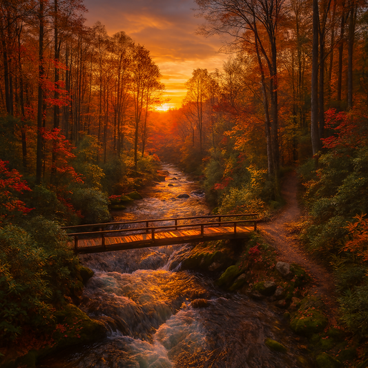 Kephart Prong Trail - Great Smoky Mountains National Park - Tennessee United States - Rendered - Digital File Digital My Custom Designs PDF