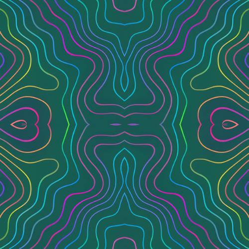 Sci-Fi-Pattern - Wavy Lines Neon - Digital File