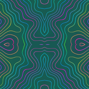 Sci-Fi-Pattern - Wavy Lines Neon - Digital File