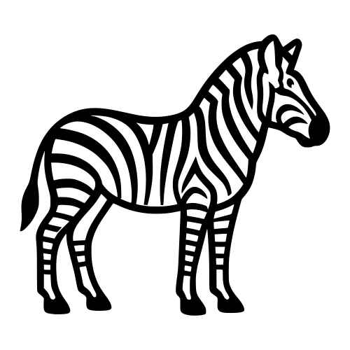 Zebra Outline - Digital File - XCS Friendly Digital My Custom Designs PDF