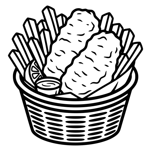 Fish & Chips Basket - Digital File - XCS Friendly Digital My Custom Designs PDF