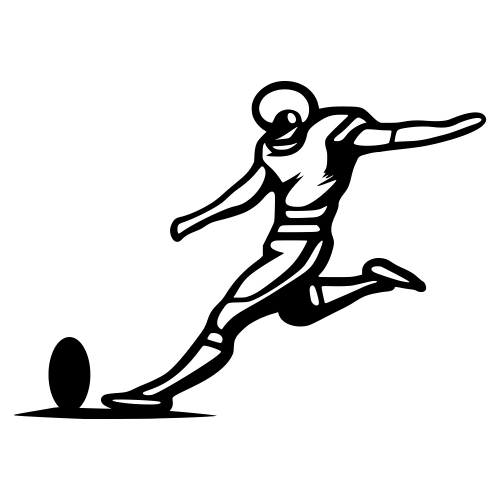 Kicking Field Goal Silhouette - Digital File - XCS Friendly Digital My Custom Designs PDF