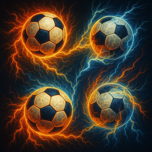 Sports and Active Lifestyle - Stylized Soccer Balls With Fractal Lightning Trails - Pattern - Digital File Digital My Custom Designs PDF