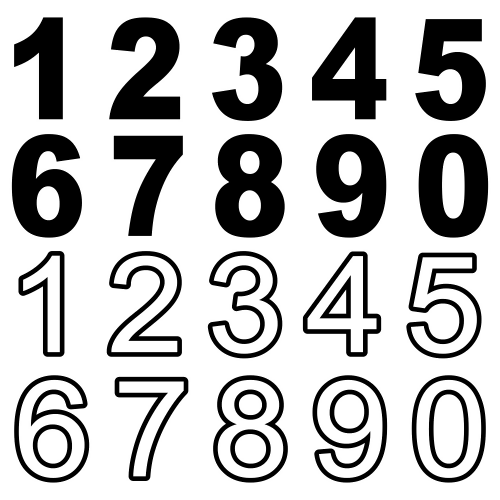 Numbers - Vector Graphics - Digital File Digital My Custom Designs PDF
