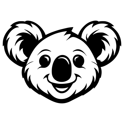Koala Face Mascot - Digital File - XCS Friendly Digital My Custom Designs PDF