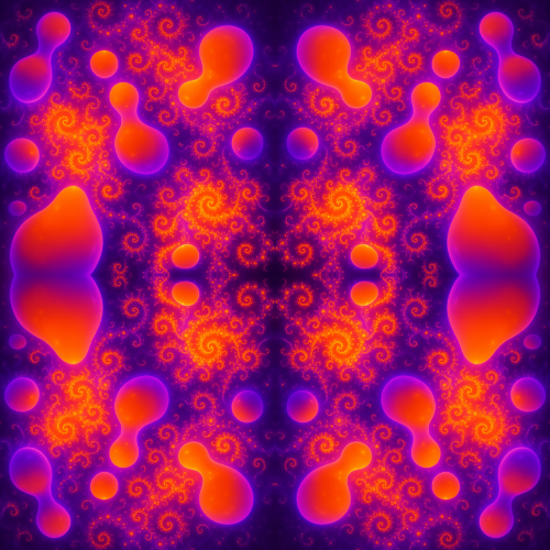 Vintage and Retro - Lava Lamp Fractals In Glowing Purples And Oranges - Pattern - Digital File Digital My Custom Designs PDF