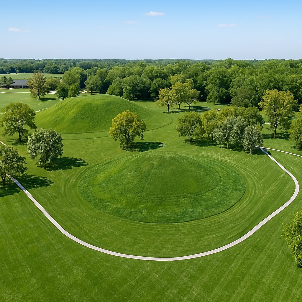 Cahokia Mounds State Historic Site - Illinois United States - Rendered - Digital File Digital My Custom Designs PDF