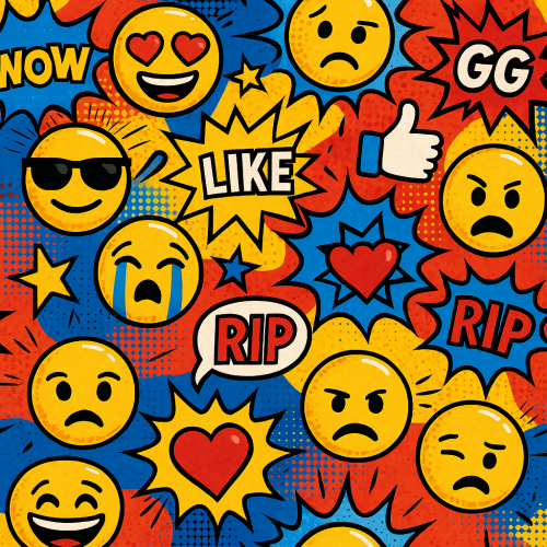 Gaming and Pop Culture - Pop Art Streaming Emotes And Emojis - Pattern - Digital File Digital My Custom Designs PDF