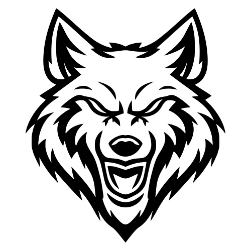 Wolf Face Mascot - Digital File - XCS Friendly Digital My Custom Designs PDF