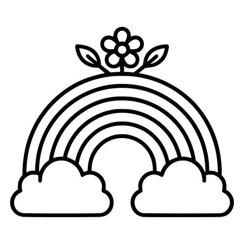 Spring Rainbow Outline - Digital File - XCS Friendly Digital My Custom Designs PDF