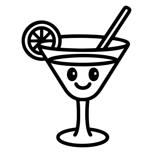 Party Cocktail Cartoon - Digital File - XCS Friendly Digital My Custom Designs PDF