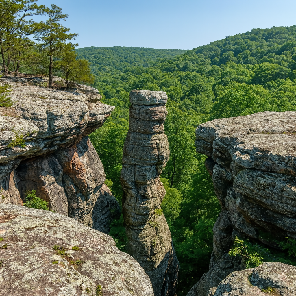 Pedestal Rocks Scenic Area - Ozark National Forest - Arkansas United States - Rendered - Digital File Digital My Custom Designs PDF