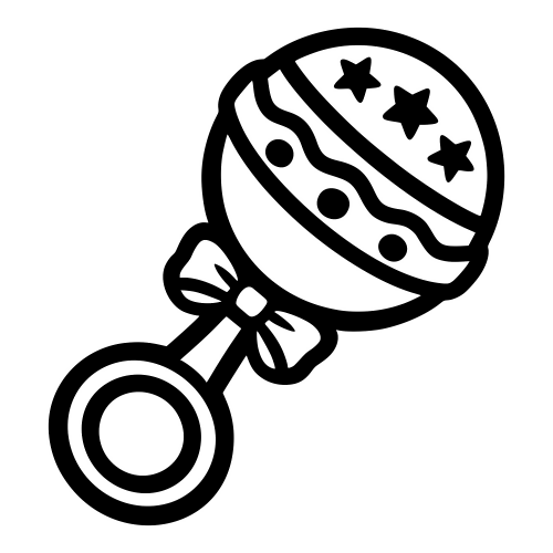 Baby Rattle Design - Vector Graphics - Digital File Digital My Custom Designs PDF