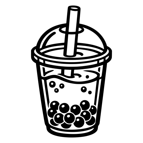 Bubble Tea with Pearls - Digital File - XCS Friendly