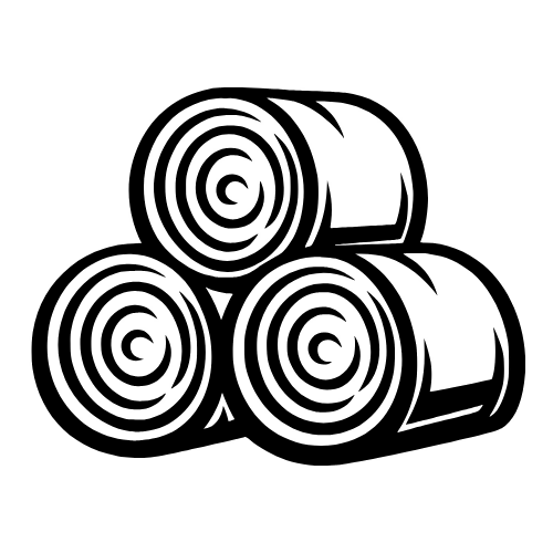 Hay Bale Stack - Vector Graphics - Digital File Digital My Custom Designs PDF