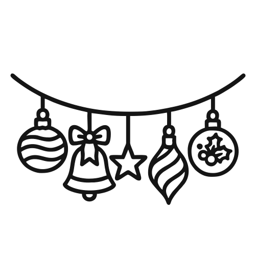 Ornament Garland Strand - Digital File - XCS Friendly Digital My Custom Designs PDF