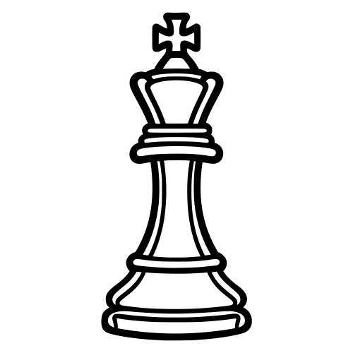 King Piece Outline - Digital File - XCS Friendly Digital My Custom Designs PDF