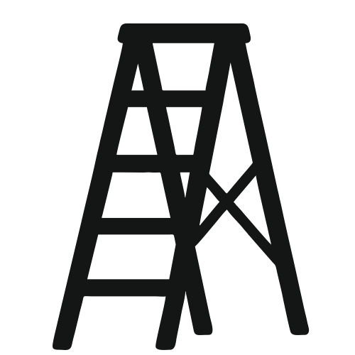 Ladder Silhouette - Vector Graphics - Digital File Digital My Custom Designs PDF