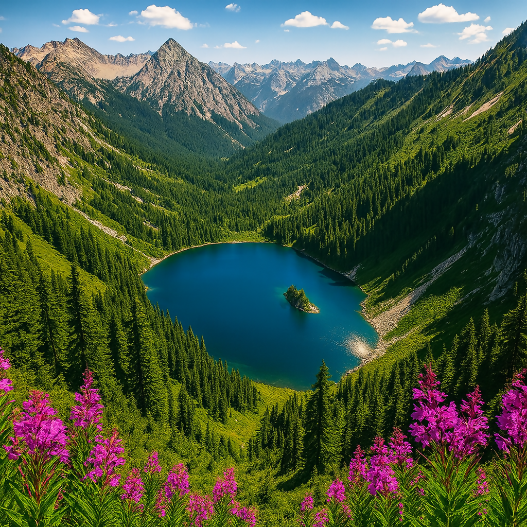 Lake Ann - North Cascades National Park - Washington United States - Rendered - Digital File Digital My Custom Designs PDF
