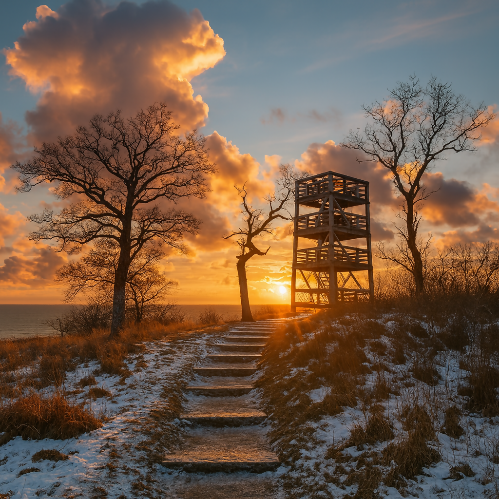 Lapham Peak Observation Tower - Kettle Moraine State Forest - Wisconsin United States - Rendered - Digital File Digital My Custom Designs PDF