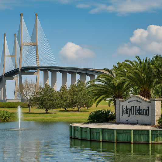 Sidney Lanier Bridge - Jekyll Island - Georgia United States - Rendered - Digital File Digital My Custom Designs PDF