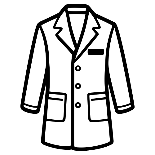 Lab Coat Silhouette - Digital File - XCS Friendly Digital My Custom Designs PDF