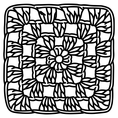 Granny Square Sketch - Digital File - XCS Friendly Digital My Custom Designs PDF