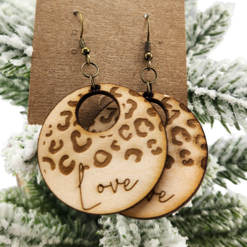Leopard Engraved Custom Design Earrings My Custom Designs