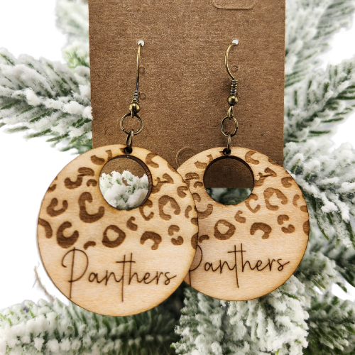 Leopard Engraved Custom Design Earrings My Custom Designs