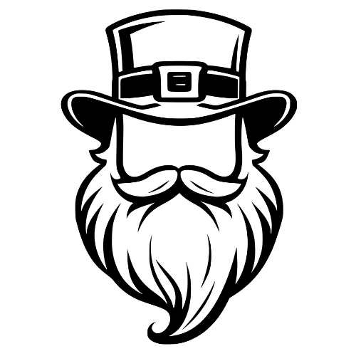 Leprechaun Beard Outline - Digital File - XCS Friendly Digital My Custom Designs PDF