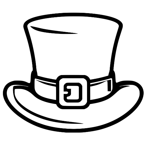 Leprechaun Hat Outline - Digital File - XCS Friendly Digital My Custom Designs PDF