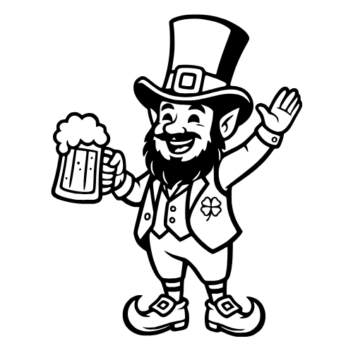 Leprechaun with Mug - Digital File - XCS Friendly Digital My Custom Designs PDF