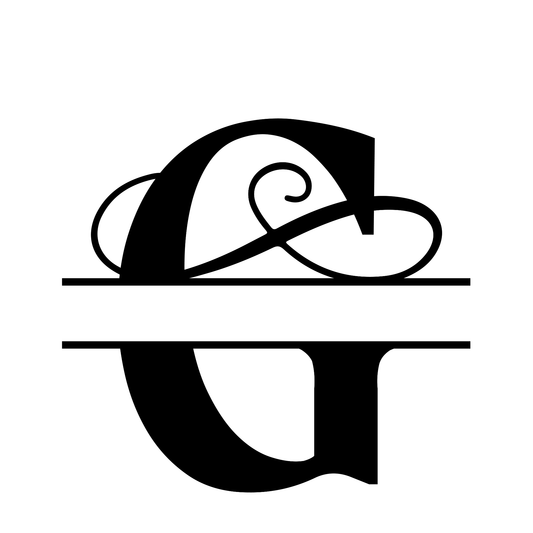 G - Monogram Vines Ornamental - Digital File Digital My Custom Designs ZIP File