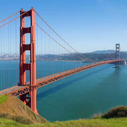 Golden Gate Bridge - San Francisco - California United States - Rendered - Digital File Digital My Custom Designs PDF