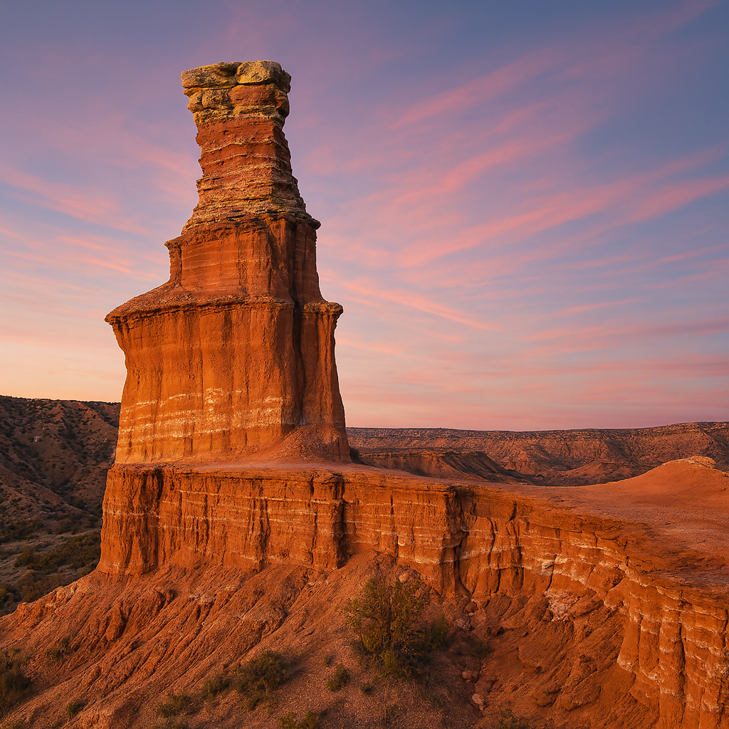 Lighthouse Rock - Palo Duro Canyon State Park - Texas United States - Rendered - Digital File Digital My Custom Designs PDF