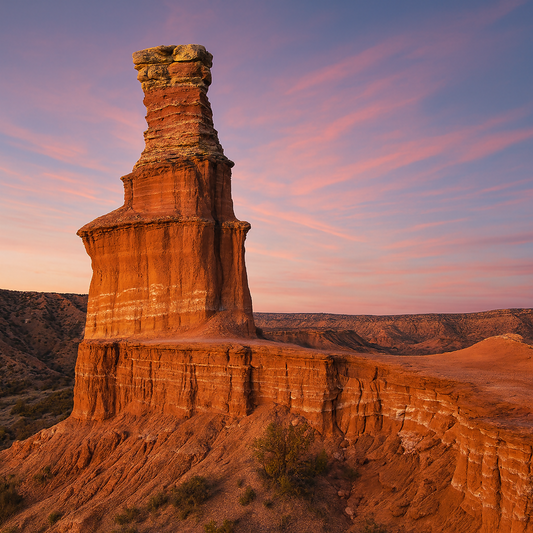 Lighthouse Rock - Palo Duro Canyon State Park - Texas United States - Rendered - Digital File Digital My Custom Designs PDF